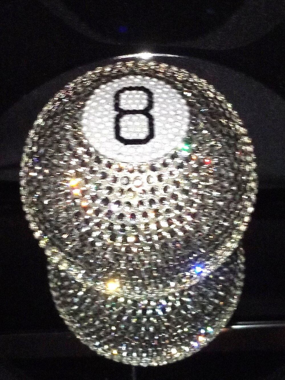 Bedazzled SIlver 8 Ball, Bling, Home Decor, Unique, Gift for Him/Her, Bling Gift